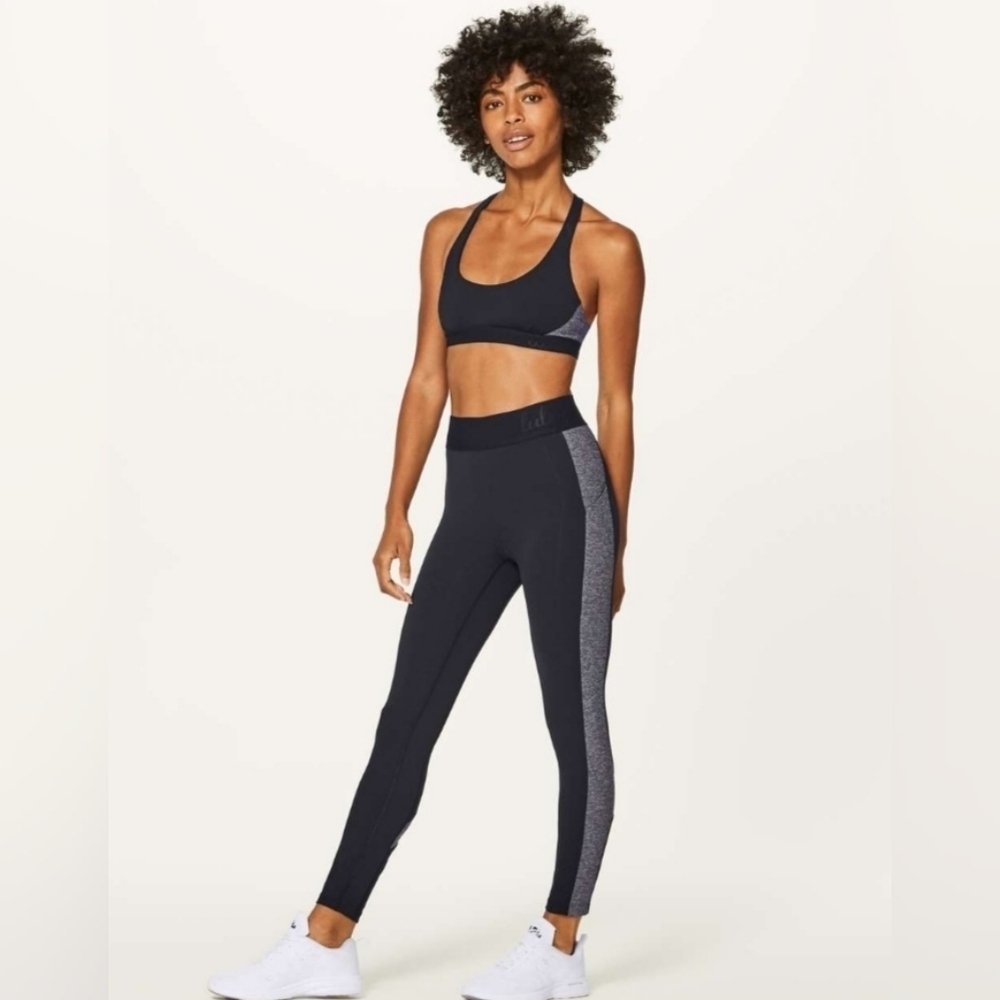 Lululemon Box It Out TightBlack / Heathered Black size 4